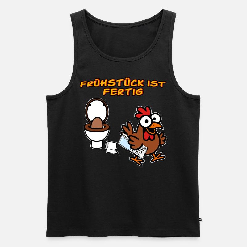 Chicken Makes Breakfast Funny Chickens - Men's Premium Organic Tank Top - black