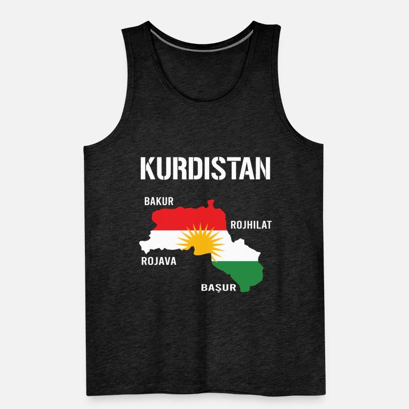 Kurdistan Flag Bakur Bashur Rojava Rojhlt Newroz Men's Premium Organic Tank Top