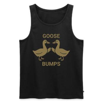 Goose Bumps - Männer Premium Bio Tank Top - Schwarz - Vorne - AI Model Male 178 light (178cm)