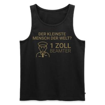 Der kleinste Mensch der Welt? 1 Zoll Beamter - Männer Premium Bio Tank Top - Schwarz - Vorne - AI Model Male 178 light (178cm)
