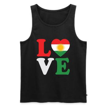 Drapeau du Kurdistan Bakur Bashur Rojava Rojhlt Newroz - Débardeur bio Premium Homme - noir - Devant - Michal (187cm)