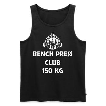 BENCH PRESS CLUB 150 KG - Männer Premium Bio Tank Top - Schwarz - Vorne - AI Model Male 178 light (178cm)