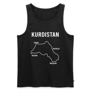 Kurdistan Flagge Bakur Bashur Rojava Rojhlt Newroz - Männer Premium Bio Tank Top - Schwarz - Vorne - Michal (187cm)