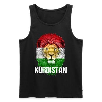 Kurdistan Flag,Kurdistan,Syria,Iraq,Iran,Flag - Men's Premium Organic Tank Top - black - Front - AI Model Male 178 light (178cm)