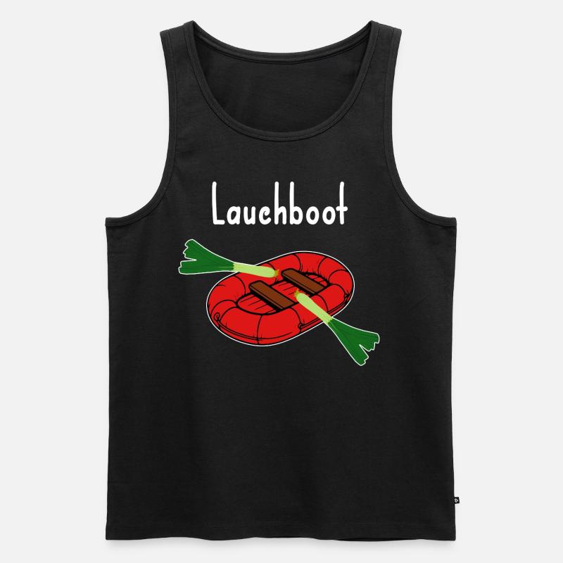 Lauchboot Lustiges Bild Witz dünn - Männer Premium Bio Tank Top - Schwarz