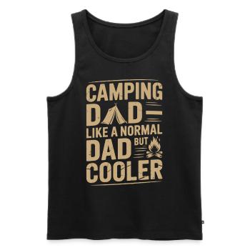 Camping Dad - Wie ein normaler Papa, aber cooler - Männer Premium Bio Tank Top - Schwarz - Vorne - AI Model Male 178 light (178cm)