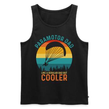 Paramotor Dad Like a Regular Dad But Cooler - Men's Premium Organic Tank Top - black - Front - Michal (187cm)