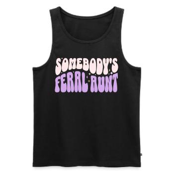 Die wilde Tante von jemandem - Männer Premium Bio Tank Top - Schwarz - Vorne - AI Model Male 178 light (178cm)