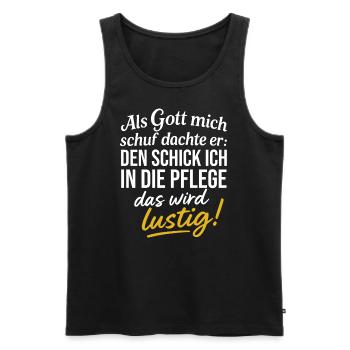 Altenpflege Altenpfleger Pflegepersonal Pfleger - Männer Premium Bio Tank Top - Schwarz - Vorne - Michal (187cm)