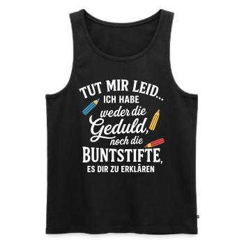 Sorry funny sayings - Men's Premium Organic Tank Top - black - Front - Michal (187cm)