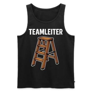 Team Leader Leader in Office Team Work - Men's Premium Organic Tank Top - black - Front - AI Model Male 178 light (178cm)