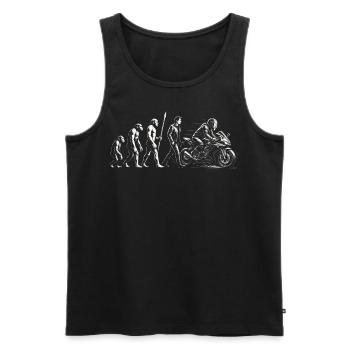 Motorrad Biker Evolution - Männer Premium Bio Tank Top - Schwarz - Vorne - AI Model Male 178 light (178cm)