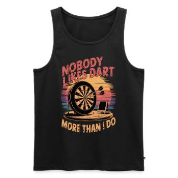 Personne n’aime Dart plus que moi - Débardeur bio Premium Homme - noir - Devant - AI Model Male 178 light (178cm)