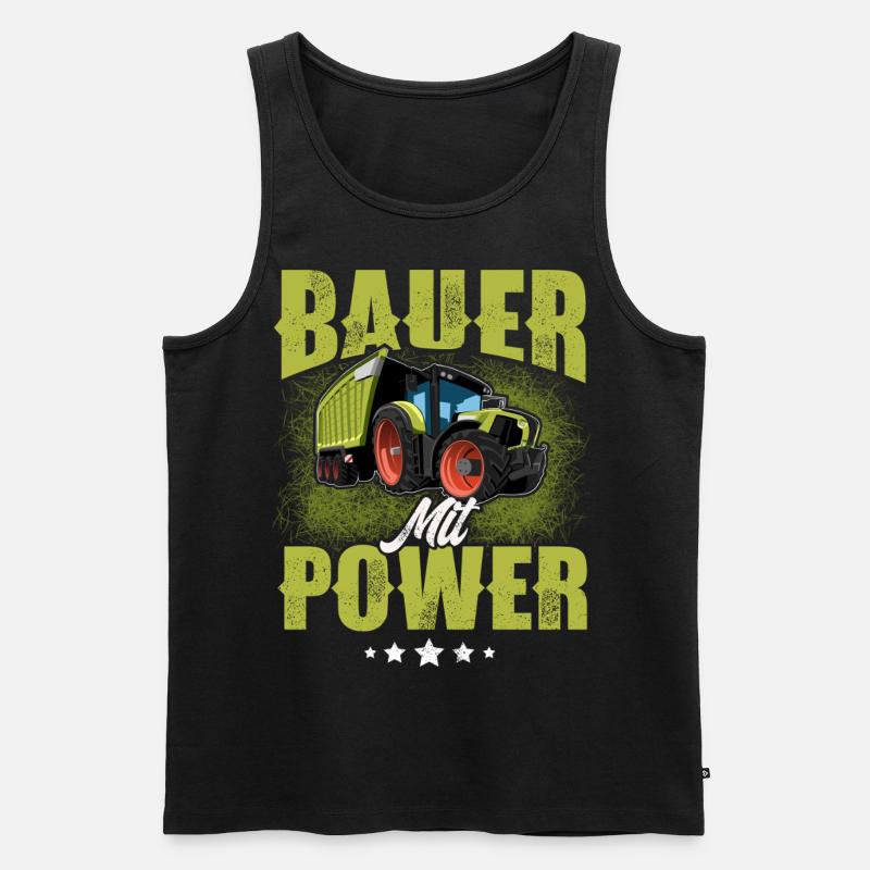Landwirt Bauer - Männer Premium Bio Tank Top - Schwarz