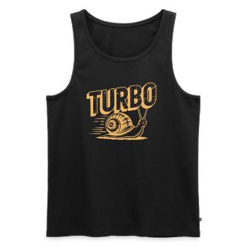 Turbo Screw - Men's Premium Organic Tank Top - black - Front - Michal (187cm)