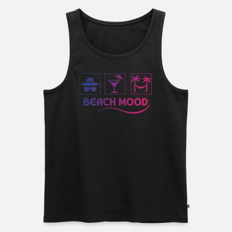 Beach Mood - Sommer - Männer Premium Bio Tank Top - Schwarz