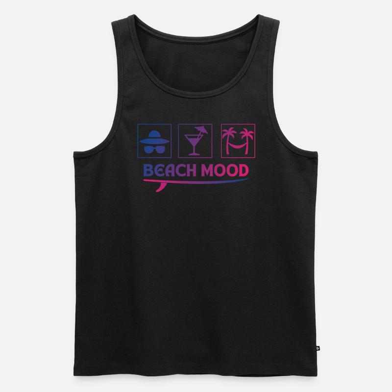 Beach Mood - Männer Premium Bio Tank Top - Schwarz
