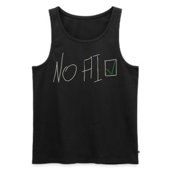 No AI - Handwriting - Men's Premium Organic Tank Top - black - Front - AI Model Male 178 light (178cm)