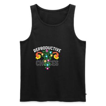 Reproductive decisions Whether Gyn poison - Men's Premium Organic Tank Top - black - Front - AI Model Male 178 light (178cm)