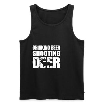 Bier trinken Alkoholische Person Gift - Männer Premium Bio Tank Top - Schwarz - Vorne - Michal (187cm)