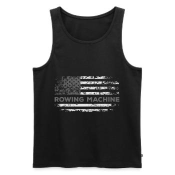 Rowing Machine Sport Water Ergometer - Men's Premium Organic Tank Top - black - Front - Michal (187cm)