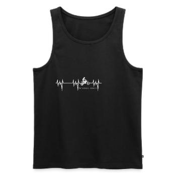 heartbeat motocross addict - Men's Premium Organic Tank Top - black - Front - Michal (187cm)