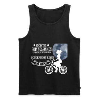 ECHTE PRINZESSINNEN KOMMEN NICHT IM KLEID - Männer Premium Bio Tank Top - Schwarz - Vorne - AI Model Male 178 light (178cm)