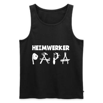 Heimwerker Papa Heimwerker Papa - Männer Premium Bio Tank Top - Schwarz - Vorne - AI Model Male 178 light (178cm)