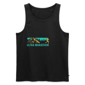 Ultra Marathon Sportler Gift - Männer Premium Bio Tank Top - Schwarz - Vorne - AI Model Male 178 light (178cm)