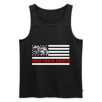 Frites Foodtrucker Fast Food Truck - Débardeur bio Premium Homme - noir - Devant - Michal (187cm)