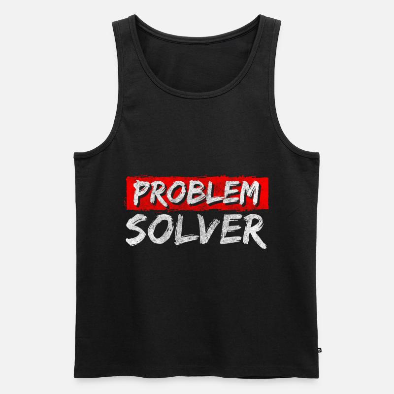 Problem? Nicht mein Problem Motto - Männer Premium Bio Tank Top - Schwarz