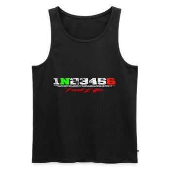 1N23456 Fast Life - Men's Premium Organic Tank Top - black - Front - AI Model Male 178 light (178cm)