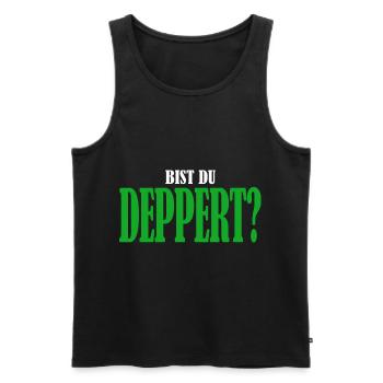 Bist du deppert? Österreich Österreichische - Männer Premium Bio Tank Top - Schwarz - Vorne - Michal (187cm)