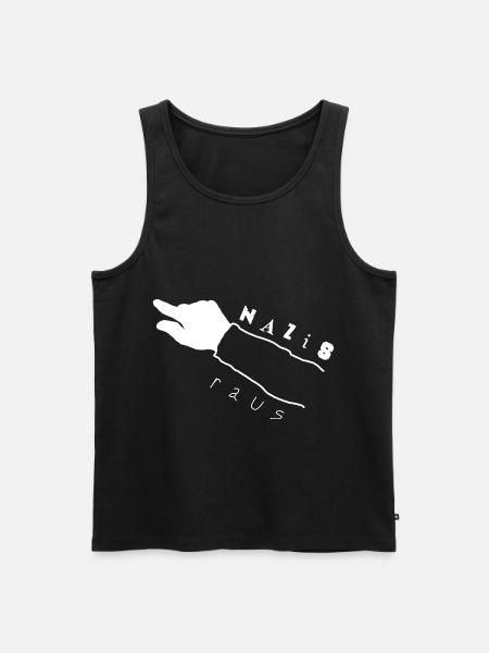 Nazis Raus - Männer Premium Bio Tank Top - Schwarz