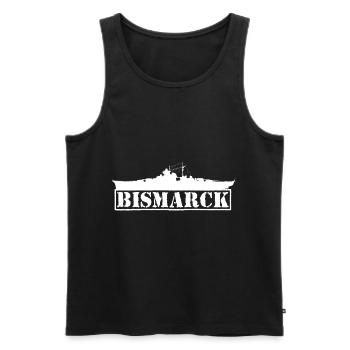 Schlachtschiff Bismarck Schiff weiß Marine - Männer Premium Bio Tank Top - Schwarz - Vorne - AI Model Male 178 light (178cm)