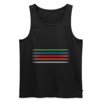 Style Shirt - Männer Premium Bio Tank Top - Schwarz - Vorne - AI Model Male 178 light (178cm)