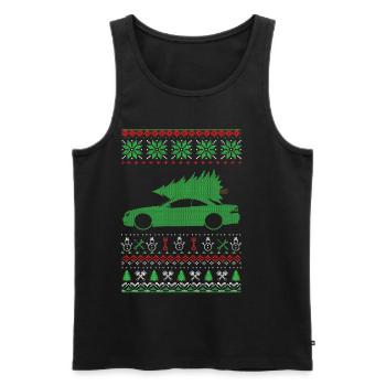 Christmas Ugly Sweater - Men's Premium Organic Tank Top - black - Front - AI Model Male 178 light (178cm)