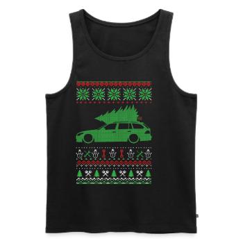 Christmas Ugly Sweater - Männer Premium Bio Tank Top - Schwarz - Vorne - Michal (187cm)