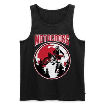 Motocross - Men's Premium Organic Tank Top - black - Front - Michal (187cm)