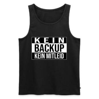 Kein Backup Kein Mitleid Informatik Computer Humor - Männer Premium Bio Tank Top - Schwarz - Vorne - AI Model Male 178 light (178cm)