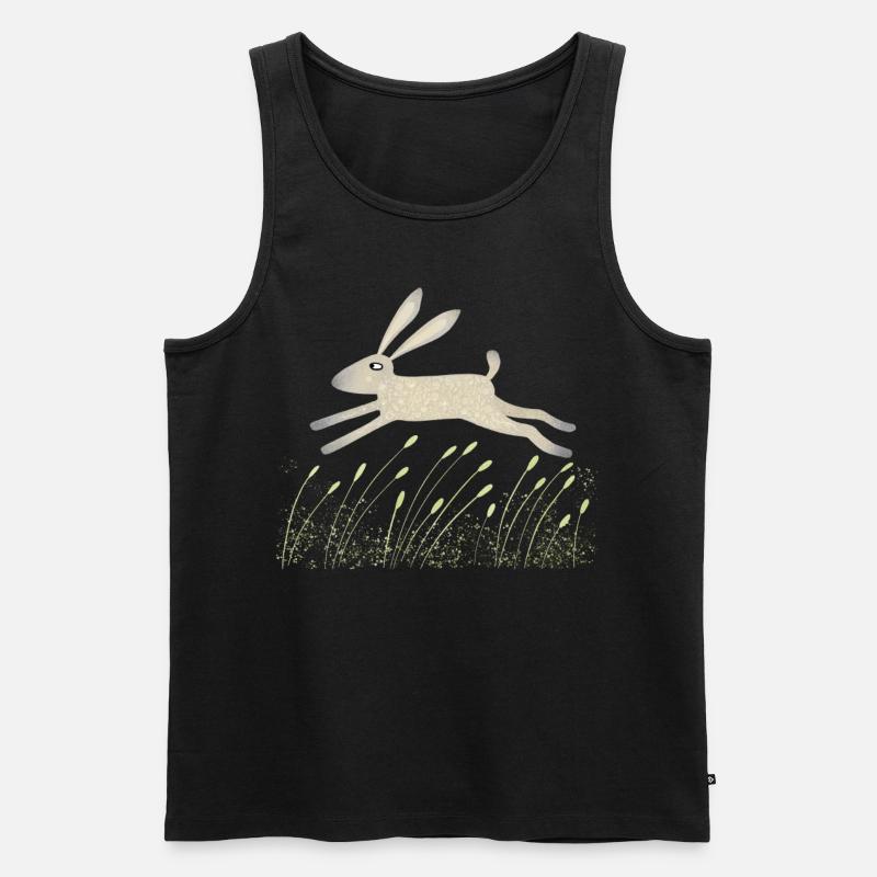 Hase - Männer Premium Bio Tank Top - Schwarz