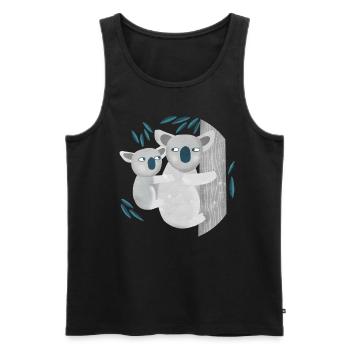 Koala - Débardeur bio Premium Homme - noir - Devant - AI Model Male 178 light (178cm)