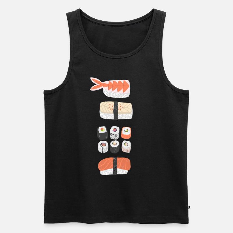 Sushi - Männer Premium Bio Tank Top - Schwarz