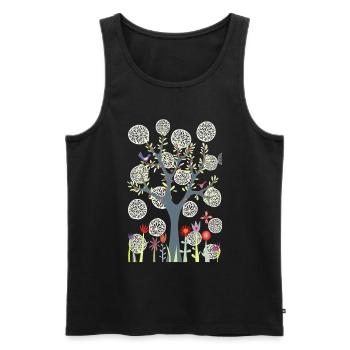 The Garden - Men's Premium Organic Tank Top - black - Front - Michal (187cm)