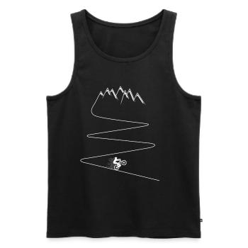MTB Mountain Bike Enduro MTB Biker - Männer Premium Bio Tank Top - Schwarz - Vorne - AI Model Male 178 light (178cm)
