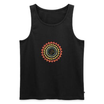 MTB Mountain Bike Enduro MTB Biker - Männer Premium Bio Tank Top - Schwarz - Vorne - AI Model Male 178 light (178cm)