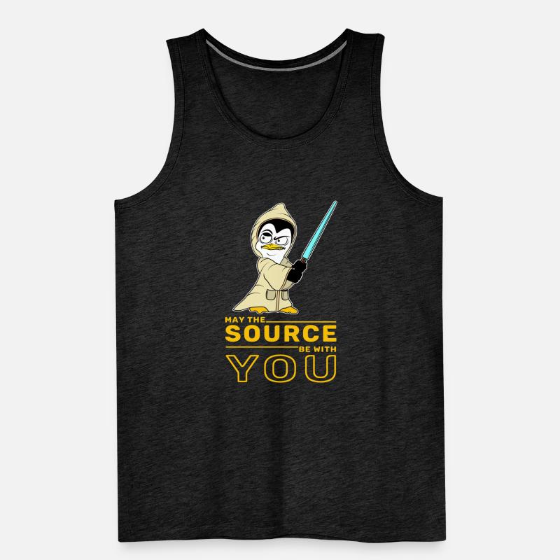 IT nerd Linux Linux penguin geek software engineer Men's Premium Organic Tank Top