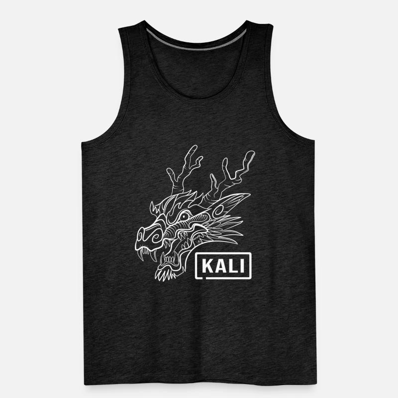 Kali Linux Computer Administrator Tux Drachen Kopf Männer Premium Bio Tank Top