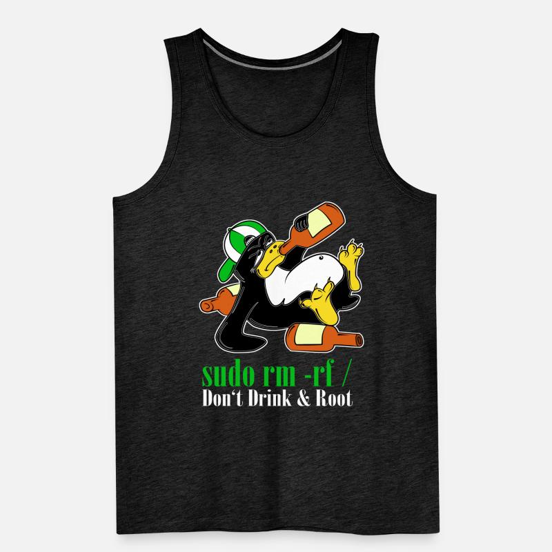 Linux Penguin Sudo Admin Funny Computer Science PC Nerd Débardeur bio Premium Homme
