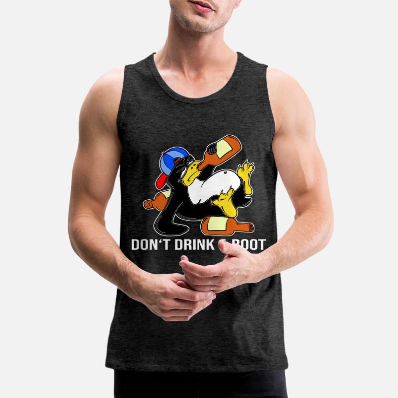 Linux Penguin Sudo Admin Funny Computer Science PC Nerd Débardeur bio Premium Homme